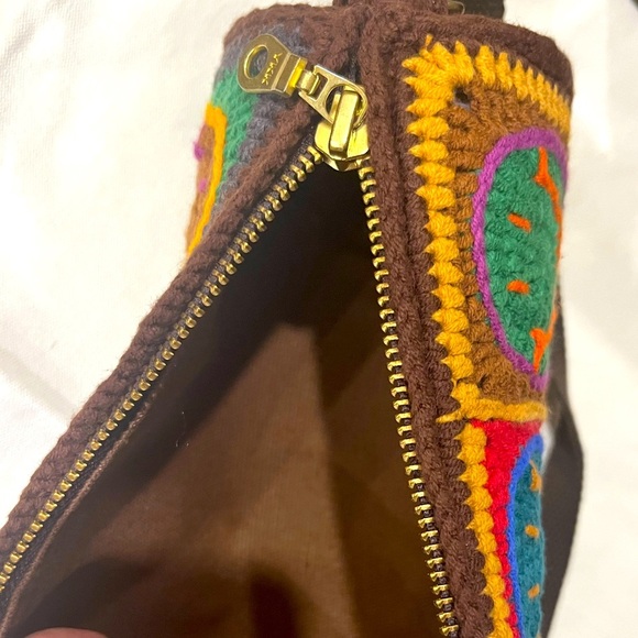 Colorful Crochet Smiley Face Shoulder Bag - Picture 5 of 11